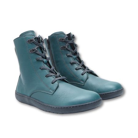 BAŤA ŠNĚROVACÍ KOTNÍKOVÁ OBUV Petrolejová | Dámské barefoot kotníkové boty