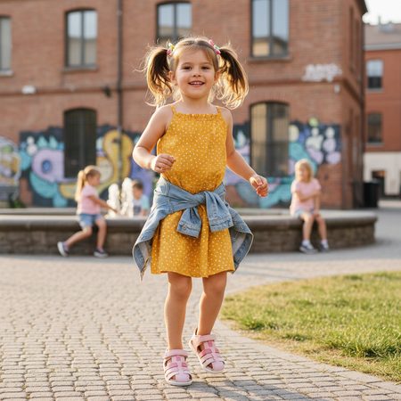 GARVALÍN SANDÁLY CASUAL Rose | Dětské barefoot sandály