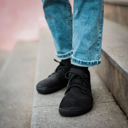 AYLLA BAREFOOT TIKSI WINTER DÁMSKÉ Nubuk Black | Kotníčkové zateplené barefoot boty 6