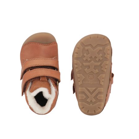 BUNDGAARD PETIT WINTER Cognac | Dětské zimní zateplené barefoot boty
