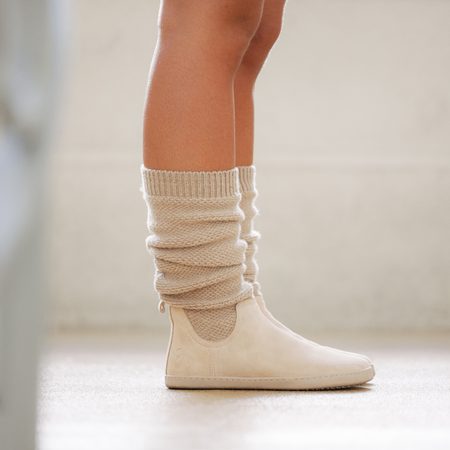 SHAPEN KNITTY Vanilla | Kotníkové barefoot boty