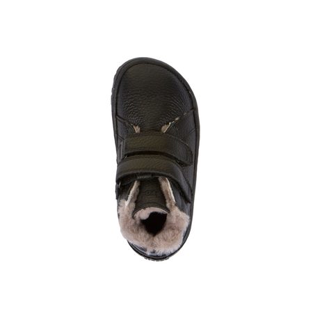 FRODDO ZIMNÍ FURRY Black | Dětské zimní zateplené barefoot boty