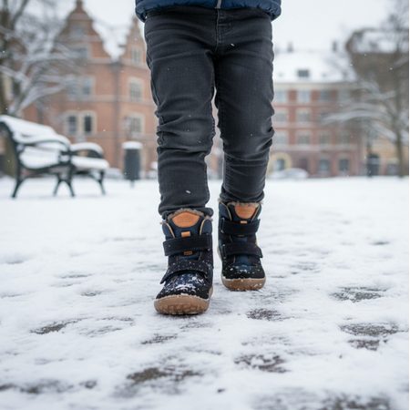 FRODDO UP TEX WINTER Dark Blue | Dětské zimní zateplené barefoot boty