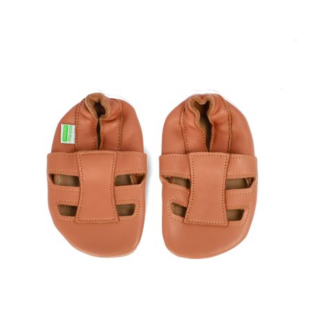 HOPI HOP KOŽENÉ BAREFOOT CAPÁČKY SANDÁLKY Koňakové | Dětské barefoot capáčky