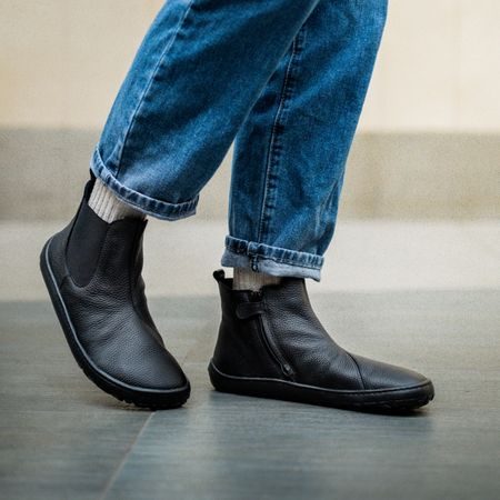 FRODDO KOTNÍKOVÉ CHELYS II Black | Barefoot chelsea boty