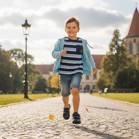 D.D.STEP S073-52363 Dark Blue | Children's Barefoot Trainers