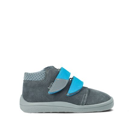 BEDA CELOROČNÍ VELUR ROBIN Grey | Dětské celoroční barefoot boty