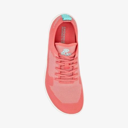 Dámské Barefoot Tenisky GROUNDIES® Active Knit Broskvově Modré
