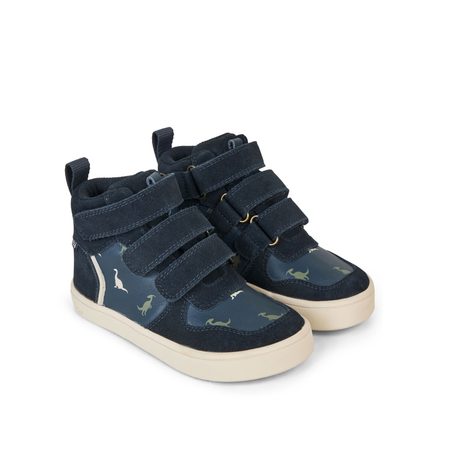 BUNDGAARD NERO MINI Navy Dino | Dětské celoroční barefoot boty