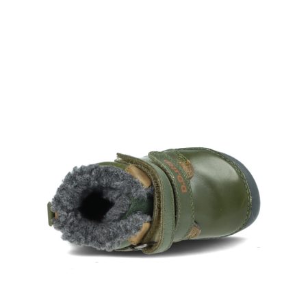 D.D.STEP W070-52893A Emerald | Dětské zimní zateplené barefoot boty