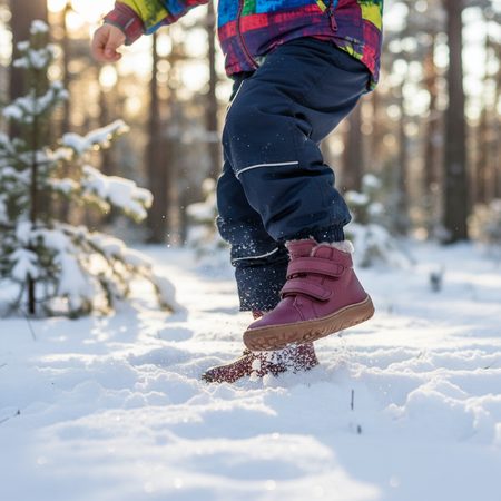 FRODDO WINTER FURRY Bordeaux | Children's Winter Insulated Barefoot Boots