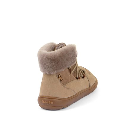 FRODDO UP FURRY W TEX Taupe | Zimní zateplené barefoot boty