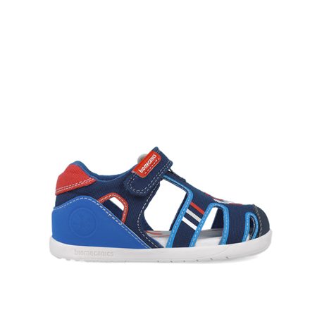 BIOMECANICS SANDÁLY WIDER CANVAS Navy | Dětské barefoot sandály