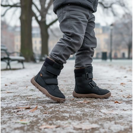 FRODDO ZERU TEX WINTER Dark Blue | Dětské zimní zateplené barefoot boty