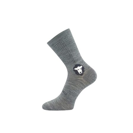 ANATOMICALLY SHAPED MERINO SOCKS BAREFOOTAN with silver ions light grey