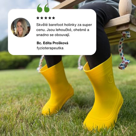 CRAVE MONSOON Yellow | Kids barefoot boots