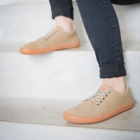 FRODDO SNEAKER VEGAN LACES II Beige | Barefoot tenisky