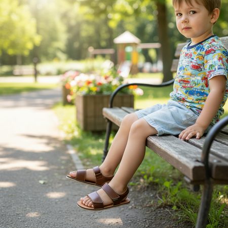 BEDA SANDALS BFN 170010/SD/W/NL BEN Brown | Children's Barefoot Sandals