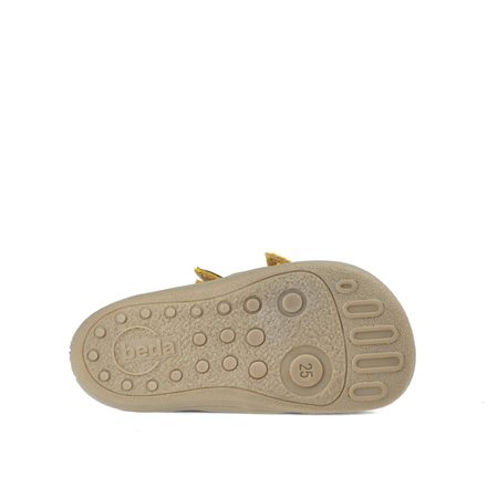 BEDA SANDÁLY CARAMEL Yellow | Dětské barefoot sandály