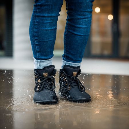 LEGUANO HUSKY Black 55LEGUANO HUSKY Black | Kotníčkové zateplené barefoot boty