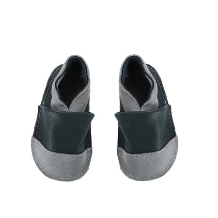 HOPI GO! BAREFOOT KOŽENÉ CAPÁČKY Šedé | Dětské barefoot capáčky