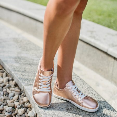 SHAPEN TENISKY FEELIN Uni Rose Gold Leather | Dámské barefoot tenisky