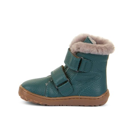 FRODDO KOTNÍKOVÉ ZIMNÍ FURRY BOOT Petroleum | Dětské zimní zateplené barefoot boty