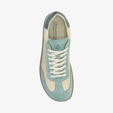 GROUNDIES PANAMA Beige/Sage green | Barefoot tenisky