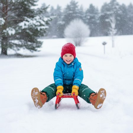 CRAVE BERGEN WINTER Cognac | Children's winter insulated barefoot boots