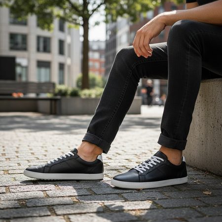 Barefoot Tenisky GROUNDIES® Universe Černo Bílé