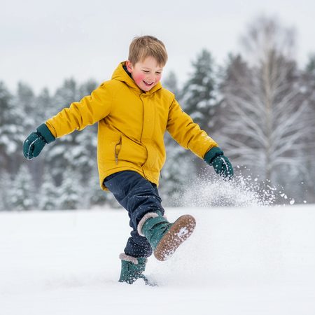 FRODDO ANKLE WINTER FURRY BOOT Petroleum | Children's Winter Insulated Barefoot Boots