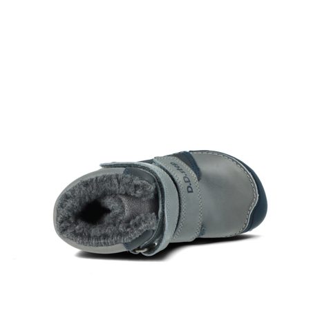 D.D.STEP W073-52306 Šedá | Dětské zimní zateplené barefoot boty