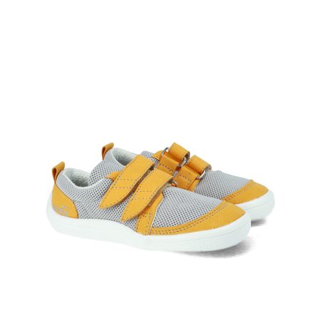 BEDA TENISKY TEX MARTY Gray Yellow | Dětské barefoot tenisky