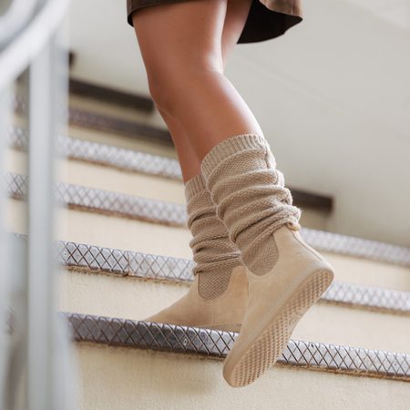 SHAPEN KNITTY Vanilla | Kotníkové barefoot boty