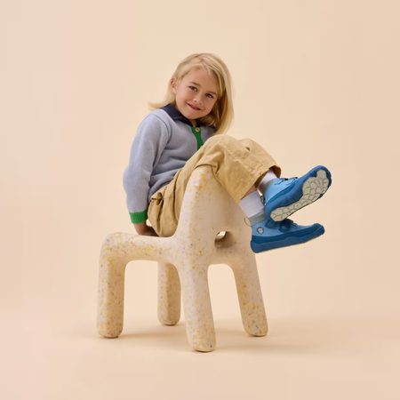 AFFENZAHN LOWBOOT LEATHER FRIENDY SHARK Blue | Dětské celoroční barefoot boty