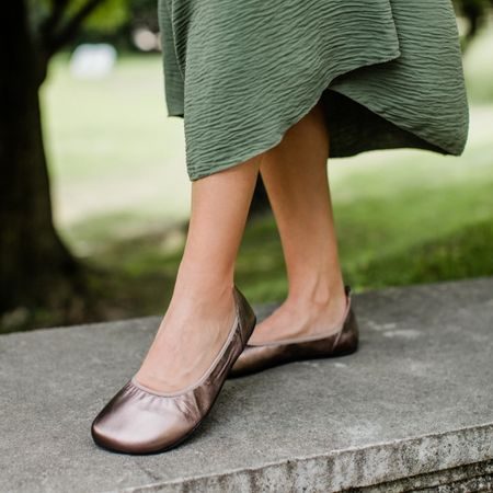 SHAPEN BALERÍNKY TULIP III Wide Rose Gold | Dámské barefoot baleríny