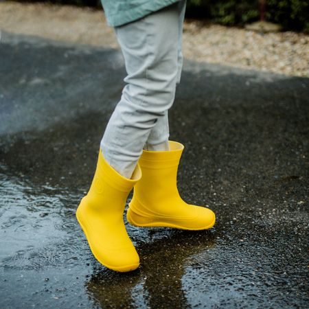 CRAVE MONSOON Yellow | Dětské barefoot holínky