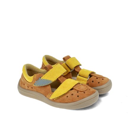 BEDA SANDÁLY CARAMEL Yellow | Dětské barefoot sandály