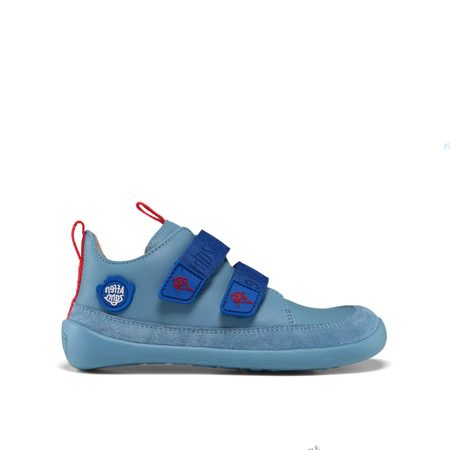 AFFENZAHN SNEAKER LEATHER BUDDY SHARK Blue | Dětské barefoot tenisky  1