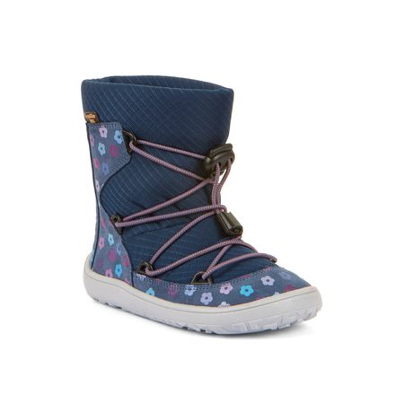 FRODDO ZIMNÍ TEX TRACK WOOL Denim+ | Dětské zimní zateplené barefoot boty