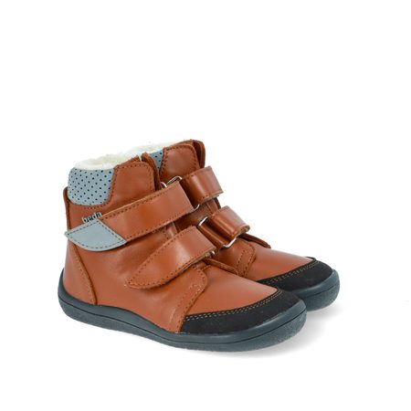 BEDA ZIMNÍ VYŠŠÍ BRUNO Brown - užší kotník | Dětské zimní zateplené barefoot boty 2