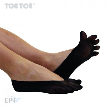 TOE ANKLET Plain Nylon Black