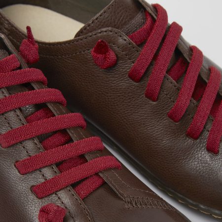 CAMPER PEU PATTY TENISKY Brown/Red laces 2