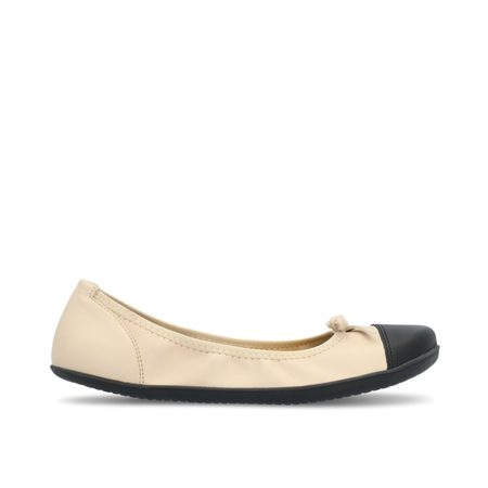 ROUNDIES RUBY WOMEN Beige Black | Dámské barefoot baleríny