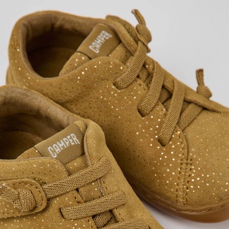 CAMPER DOTS TAULA KIDS TENISKY Cognac/Gold 2