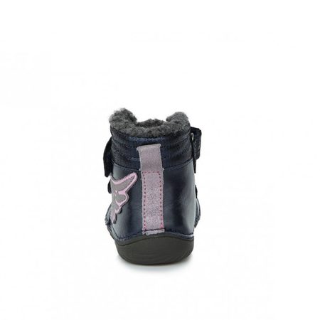 D.D.STEP W073-364 ZIMNÍ KOTNÍKOVÉ BOTY Černé | Dětské zimní zateplené barefoot boty 4