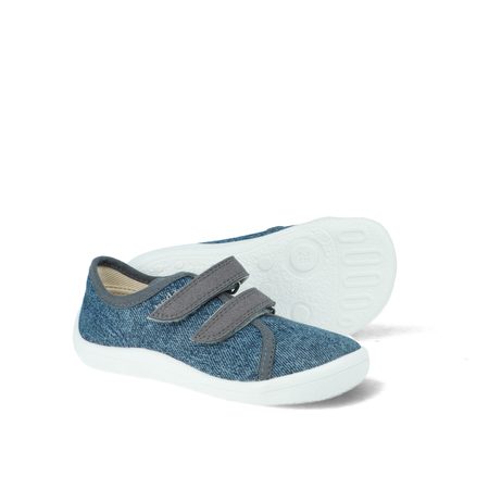 BEDA CELOROČNÍ BFN 170040/TEX/W Denim | Dětské celoroční barefoot boty