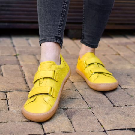 FRODDO TENISKY LEATHER VELCRO Yellow 55