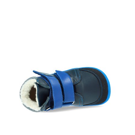 BEDA ZIMNÍ VYŠŠÍ DAN Black/Blue - užší kotník | Dětské zimní zateplené barefoot boty 3