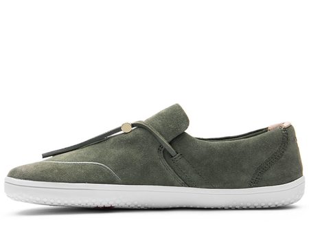 VIVOBAREFOOT RA SLIP ON L OLIVE GREEN LEATHER